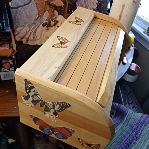 🪵Bamboo Roll Top Wooden Bread Box 🍞 🥪🥖🥐🍞 16"×9"×7.75", Gift it. 🎁🥪🥖🥐 - Picture 1 of 10